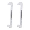 Zer one Hockey BladeGards - Protectores para Patines de Hockey sobre Hielo (1 par, con Muelle Ajustable), Blanco