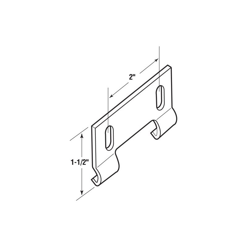 Prime-Line M 6191 Shower Door Bottom Hook Guide, 2 In.