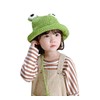 Cute Frog Kids Bucket Hats Cotton Wide Brim Fisherman Cap