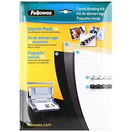 Fellowes Comb Binding Starter Kit, 10 Pack (5290101)