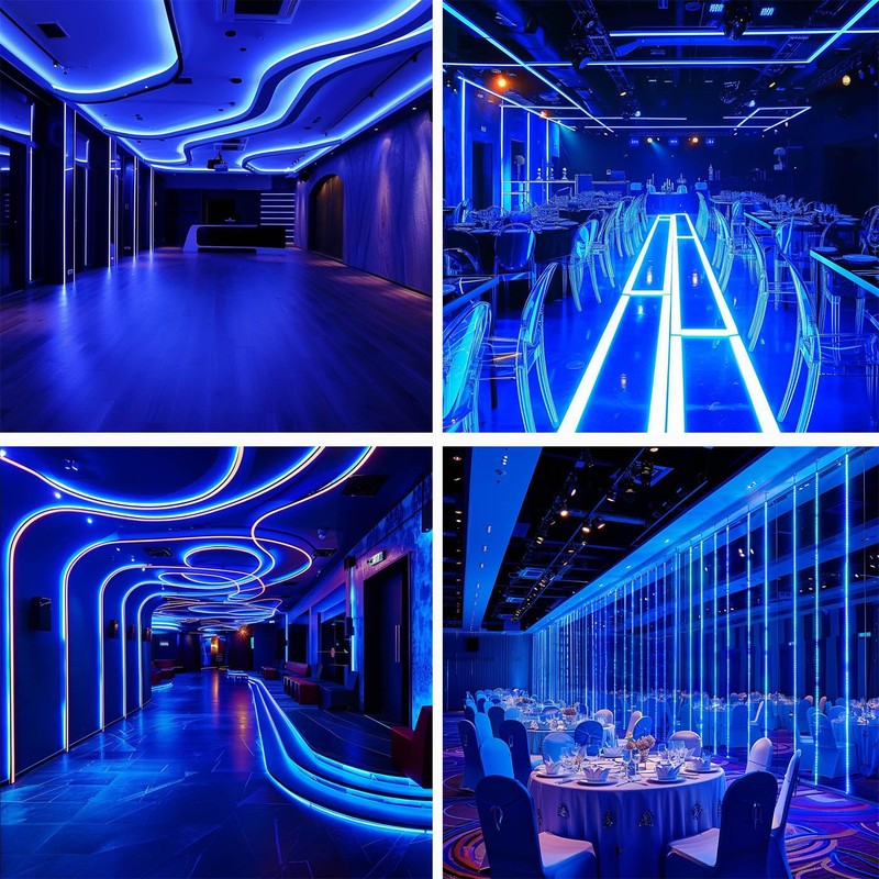 TOPAI 12V COB LED Strip Light Blue 16.4ft Waterproof IP65