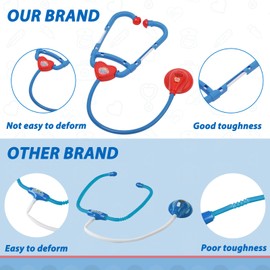 Liberry Doctor Kit for Kids Aged 3 4 5, Pretend Doctor Playset for Toddlers with Cart, Costume and Stethoscope, Role Play Medical Toy for Girls Boys