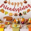 FOZEE Happy Friendsgiving Banner, Thanksgiving Friends Party Banner, Friendsgiving Turkey