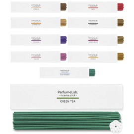 Japanese Incense Aroma Incense Holder Set (40 Sticks + Incense Holder, Green Tea)