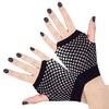 SHORT FISHNET GLOVES FINGERLESS FANCY DRESS 1980'S NEON PUNK RAVE