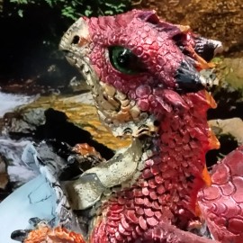 Purple Baby Dragon Hatching from an Egg Collectible Figurine H = 5.5 in