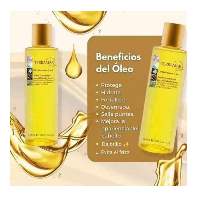Terramar Óleo Aceite Tratamiento Cabello Terramar, 120mls Original