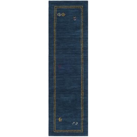 Safavieh Himalaya Collection HIM588A Handmade Premium Wool Runner, 2'3" x 8' , Blue / Multi
