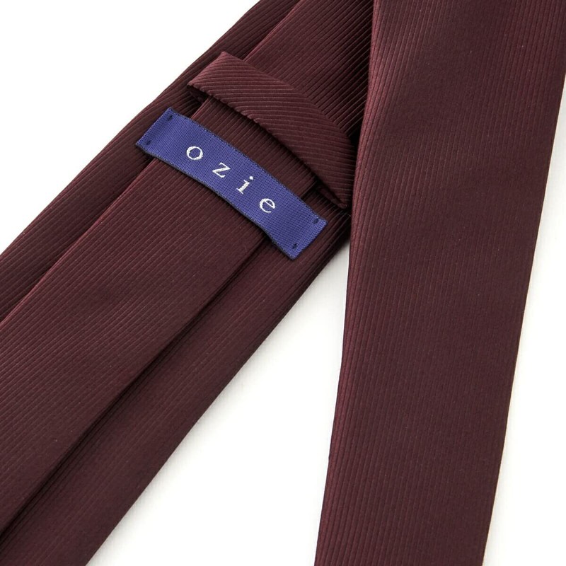 Ojie Men's Necktie, 100% Silk, Solid, Seven Fold, Business, Formal,