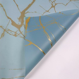 Blue Flower Wrapping Paper Bouquet, 22×22 Inch Waterproof Floral Wrapping Paper, Wedding Wrapping Paper Floral Bouquet Gift Packaging Supplies for Mother'S Day Father'S Day Graduation 20 Pcs