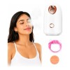 Jarphy Vaporizador Facial Portátil Rosa Blanco Con Ozono