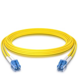 10Gtek Fiber Patch Cable - LC to LC OS2 10Gb/Gigabit Singlemode Jumper Duplex 9/125 LSZH Fiber Optic Cord for SMF SFP Transceiver, Yellow, 12-Meter(39.4-ft)