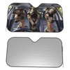 Dujiea Car Front Window Sunshade, Funny Driving Dinosaur Foldable Auto