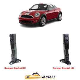 Vantage Auto Parts - Front Bumper Brackets Driver and Passenger Side Compatible with Mini Cooper 2009-2016 | DIRECT REPLACEMENT | ‎Steel | 31106772231 31106772232 | MC1042100 MC1043100