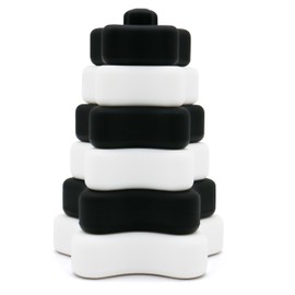 PANDAPLAY Stacking Toys, Teething Toys, Silicone Soft Building Blocks, Promote Developmental Skills, Early Education for Babies and Toddler 6months+