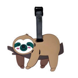 ANINIUCN Luggage Tag Cute Funny Silicone ID Luggage Tags for Suitcases Bag Travel Accessories Perfect for Teens Adults (Lying Sloth)
