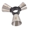 3 End Bar Measuring Cup 304 Stainless Steel Ergonomic Wine