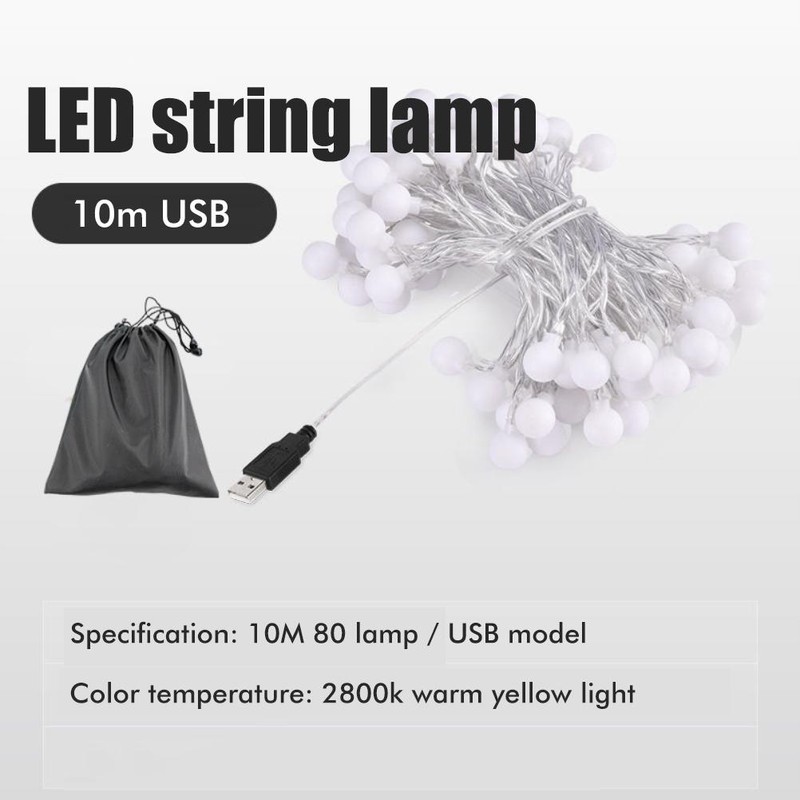 Outdoor String Lights Waterproof USB Charging Patio Lights Hanging Decor