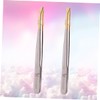 Mikinona Professional Eyebrow Tweezers Stainless Steel Clamps Flat Oblique Mouths