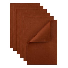 HaoFeiJH 6PCS Brown Felt - 8x12 A4 Soft Squares, 1 Colors Felt Papers, 1.5mm Soft for Sewing, Patchwork, Decoration, Embroidering, Book, DIY Craft