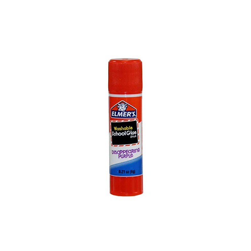 Elmer's Washable Disappearing Purple Glue Sticks, Acid Free, 6 Count