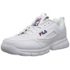 Fila Men's Disruptor SE Training Shoe, White/Fila Navy/Fila Red, 10.5