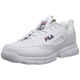 Fila Men's Disruptor SE Training Shoe, White/Fila Navy/Fila Red, 10.5 M US