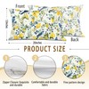 Qykwz Farmhouse Lemon Blue Bird Lumbar Pillow Cover 12x20