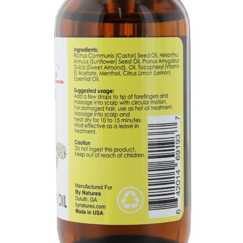 By Natures - LEMON Black Castor Oils 100% pure 2oz