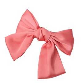 KOUMAKI Bowknot Hair Ornament, Barrette, Ribbon, Hair Clip, Adults, Children, Cute, Barrette, Large, Stylish, Hair Accessory, Coming of Age Ceremony, Graduation Ceremony, Wedding Dating (Pink)