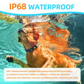 MaBedi Air tag Dog Collar, IP68 Waterproof Air tag Dog Collar Holder, Reflective, Durable & Adjustable pet Collar with Metal Ring for Comfort,Suitable for Small, Medium and Large Dogs (M, Bone)