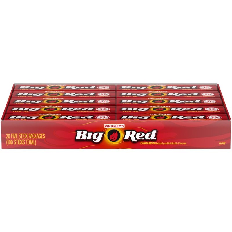 Wrigley's Big Red Cinnamon Gum, 5-Stick Pack (40 packs)