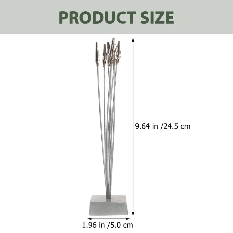 VILLCASE 8-Branch Photo Tree Card Holder, Silver Desktop Picture Display
