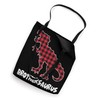 Red Plaid Matching Family Christmas Brother T Rex Tote Bag