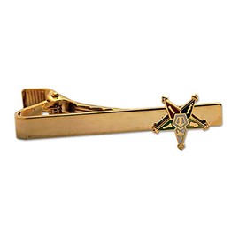 Order of The Eastern Star Gold Masonic Tie Clip - 3/4" Tall
