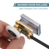 sourcing map 25mm Double Shower Door Rollers Copper Top Wheels