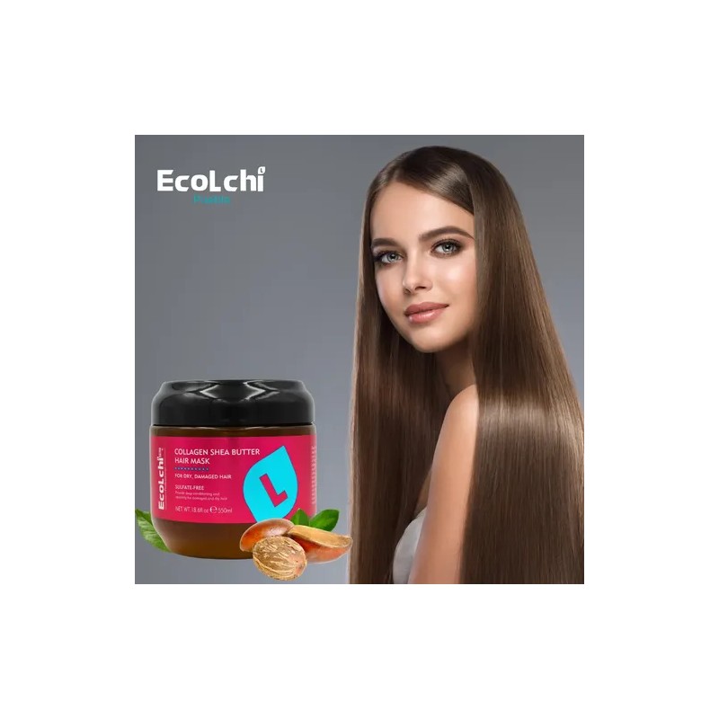 Mascarilla Ecolchi Karite Cabello Dañado Seco Suaviza Repara