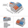 10 pcs Lever Wire Connectors (2 in 6 Out),Quick Wiring