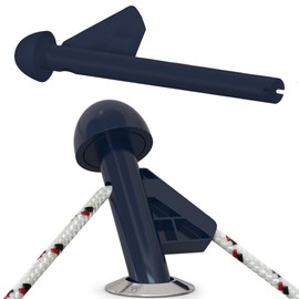 DLFender Rod Holder Version for Boating Fenders - Multifunctional Fender Adjuster Holder Also Doubles as Boarding and Exiting Handle - Innovative Fishing Boat Accessory - Blue