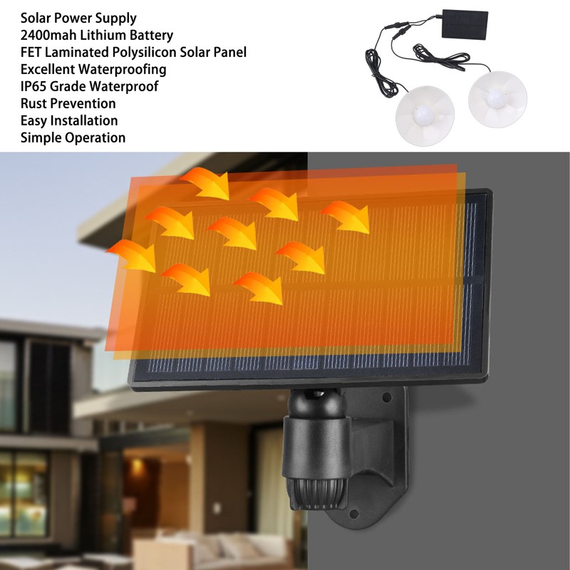 Solar Pendant Light LED Pendant Lamp Double Headed Pendant Light