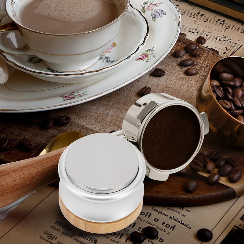 Coffee Distributor Adjustable Depth Tamper Press Hammer Distribution Tool for