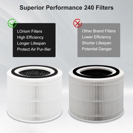 2 Pack 240 True 14 Replacement Filter Compatible with 240 Air Cleaner Purifier, 3-in-1 HP-14 Filter Replacement with Activated Carbon Filter,Fit For Puroair 14 Air Purifier