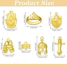 LEGENTLISUR 70 Pcs Gold Bible Theme Charms for Jewelry Making Bulk Christian Alloy Charms Pendants for Earring Necklace Bracelet DIY Supplies