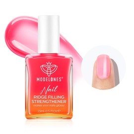 Modelones Nagelhärter Extra Stark 8in1, Nagelpflegeprodukte, Nagelhärter fur Brüchige Nägel, Rillenfüller, Nail Repair, Nagelwachstumformeln, Nagelverstärker, Nail Hardener,Nagelöl,Base Coat 15ML Rosa