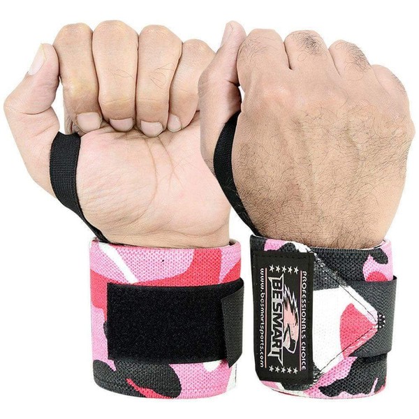 BeSmart Heavy Duty Wrist Wraps (Pair) ''Limited Deal''- Wrist Support Braces for Men & Women - Weight Lifting, Crossfit, Powerlifting, Strength Training