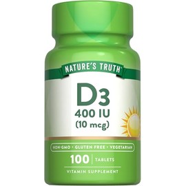 Nature's Truth | Vitamina D3 | 100 cápsulas | 10 mcg por porción
