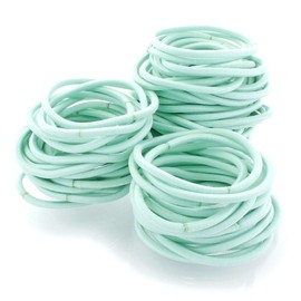 My Lello Hair Elastics Hair Ties, Professional Grade Ponytail Holders - Aqua 20 Pack