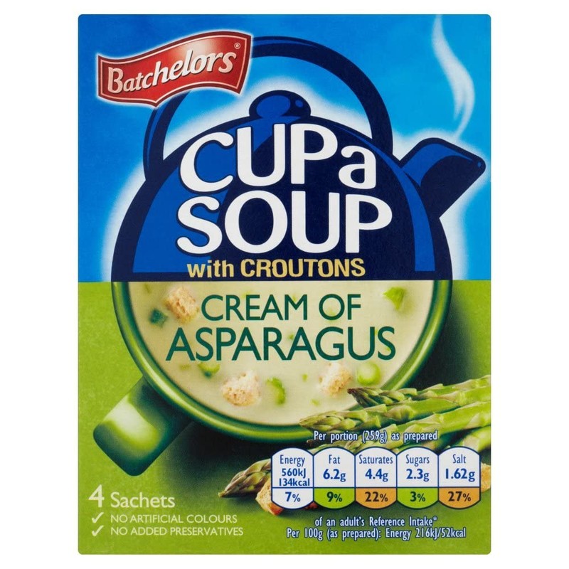 Batchelors Cupa Soup Cream of Asparagus with Croutons, 117 g