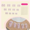 LWTZLW French Tip Press on Nails Medium Square False Nails