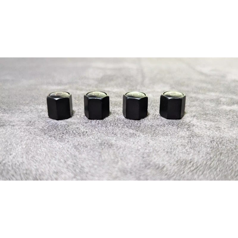 For: Chevy 4pc Black Hex Chevy Emblem Car Wheels Metal